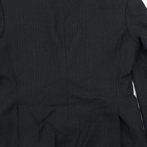 Preworn  Mens Grey Striped  Jacket Blazer Size 38