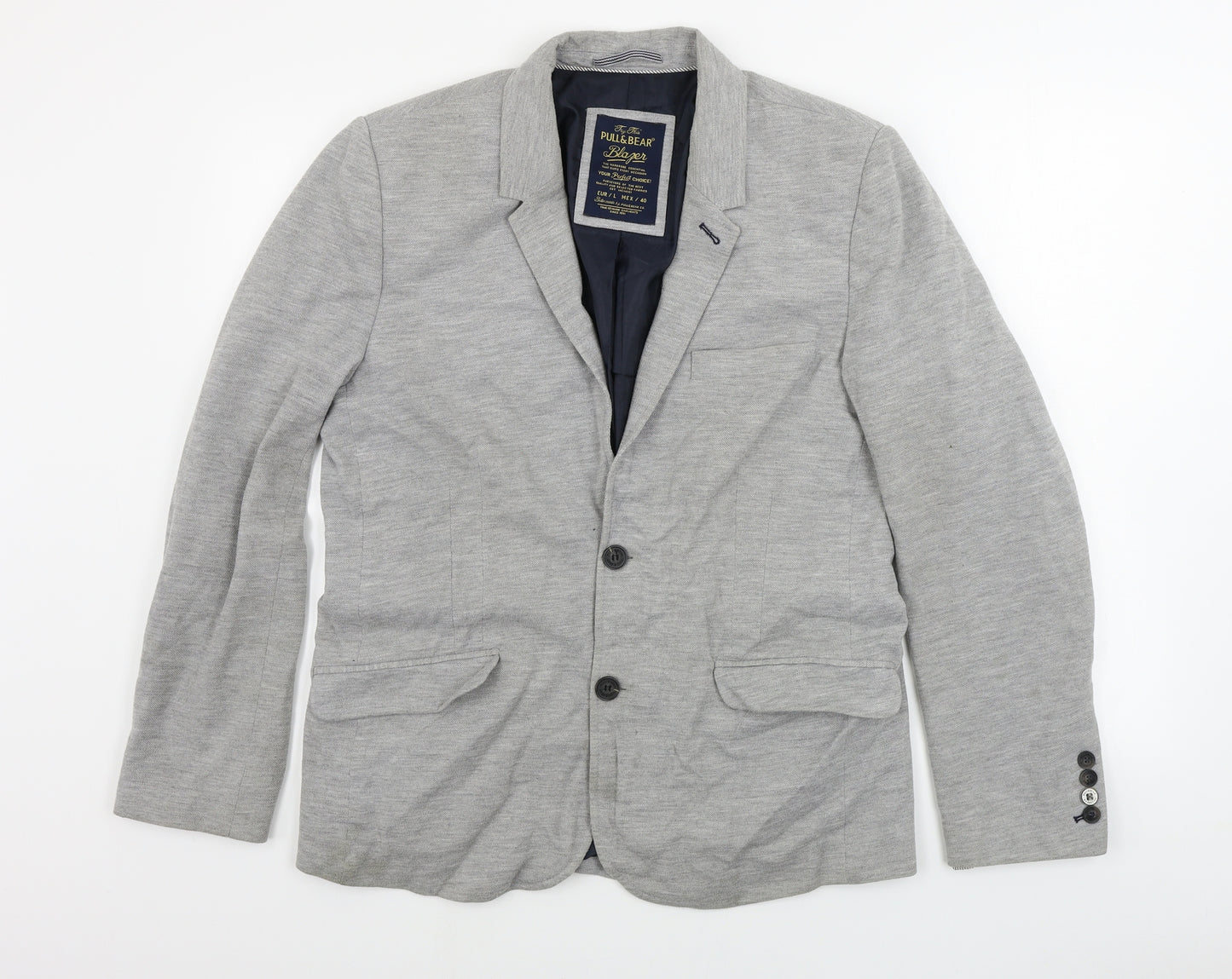 Pull&Bear  Mens Grey   Jacket Blazer Size L