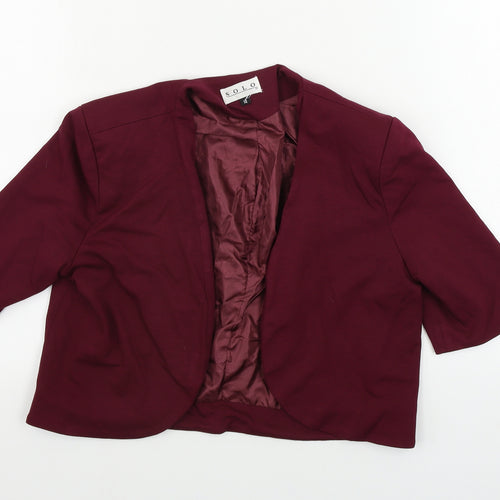 Solo  Womens Purple   Jacket Blazer Size 14