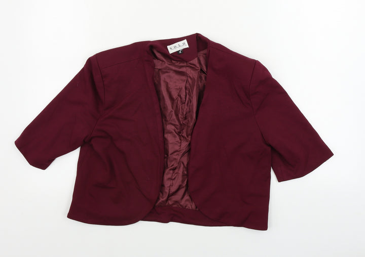 Solo Womens Purple Jacket Blazer Size 14