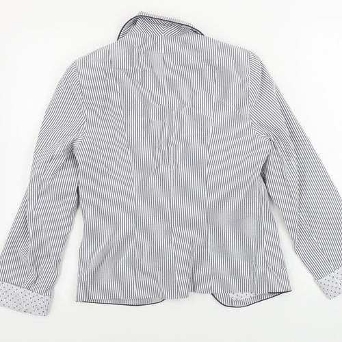Atmosphere  Womens White Striped  Jacket Blazer Size 10