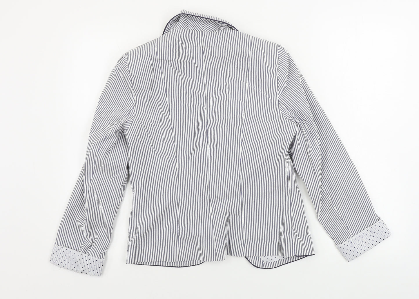 Atmosphere  Womens White Striped  Jacket Blazer Size 10