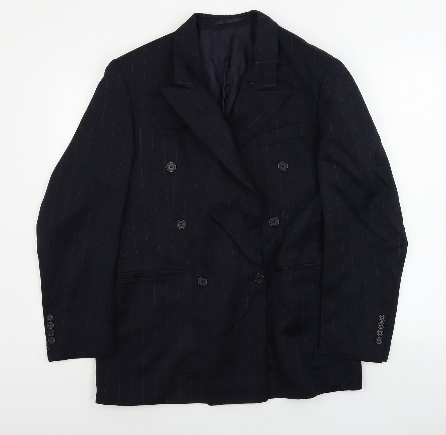 Yves Saint Laurent  Mens Blue Striped  Jacket Blazer Size 40