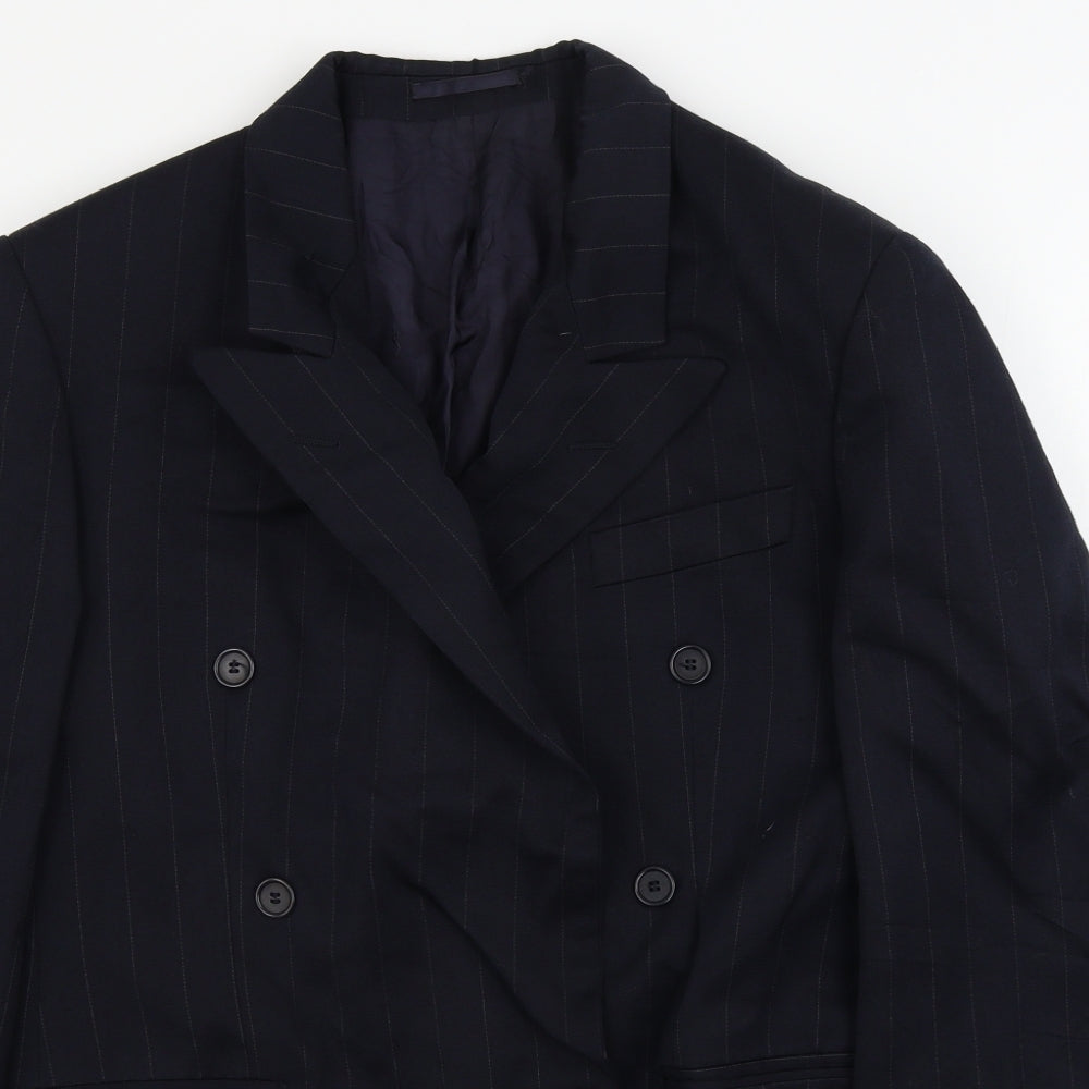 Yves Saint Laurent  Mens Blue Striped  Jacket Blazer Size 40