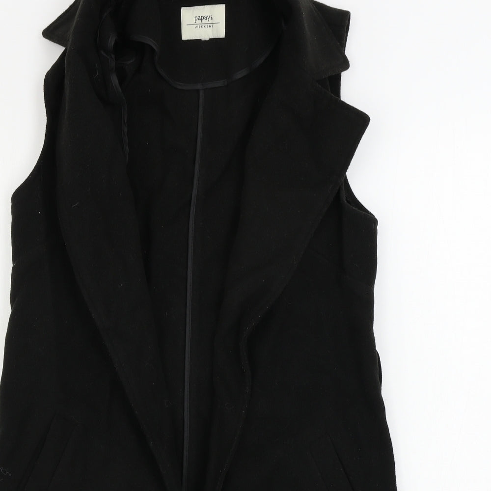 Papaya  Womens Black   Gilet Coat Size S