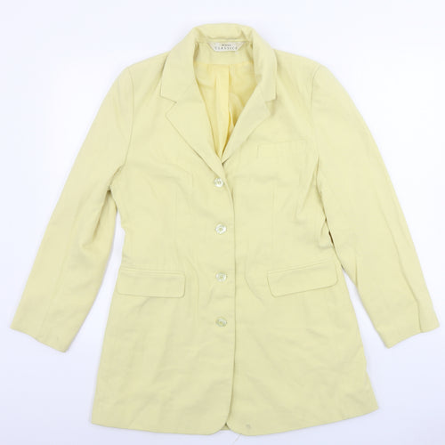 Classics Womens Yellow   Jacket Blazer Size 12