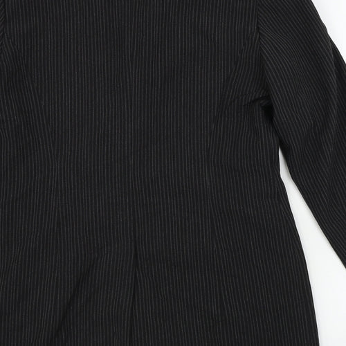 FASHION EXTRA Womens Black Striped  Jacket Blazer Size 12