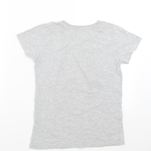 Matalan Boys Grey   Basic T-Shirt Size 10 Years  - Football