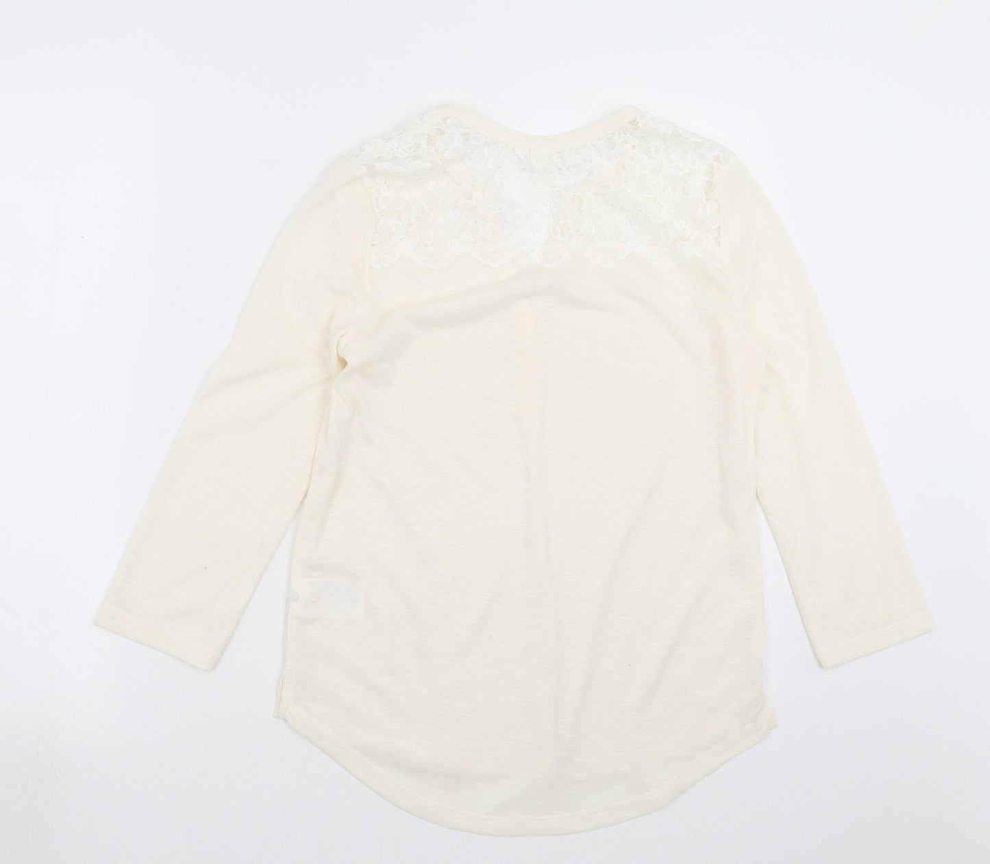H&M Womens Ivory   Basic Blouse Size XS  - floral lace detail