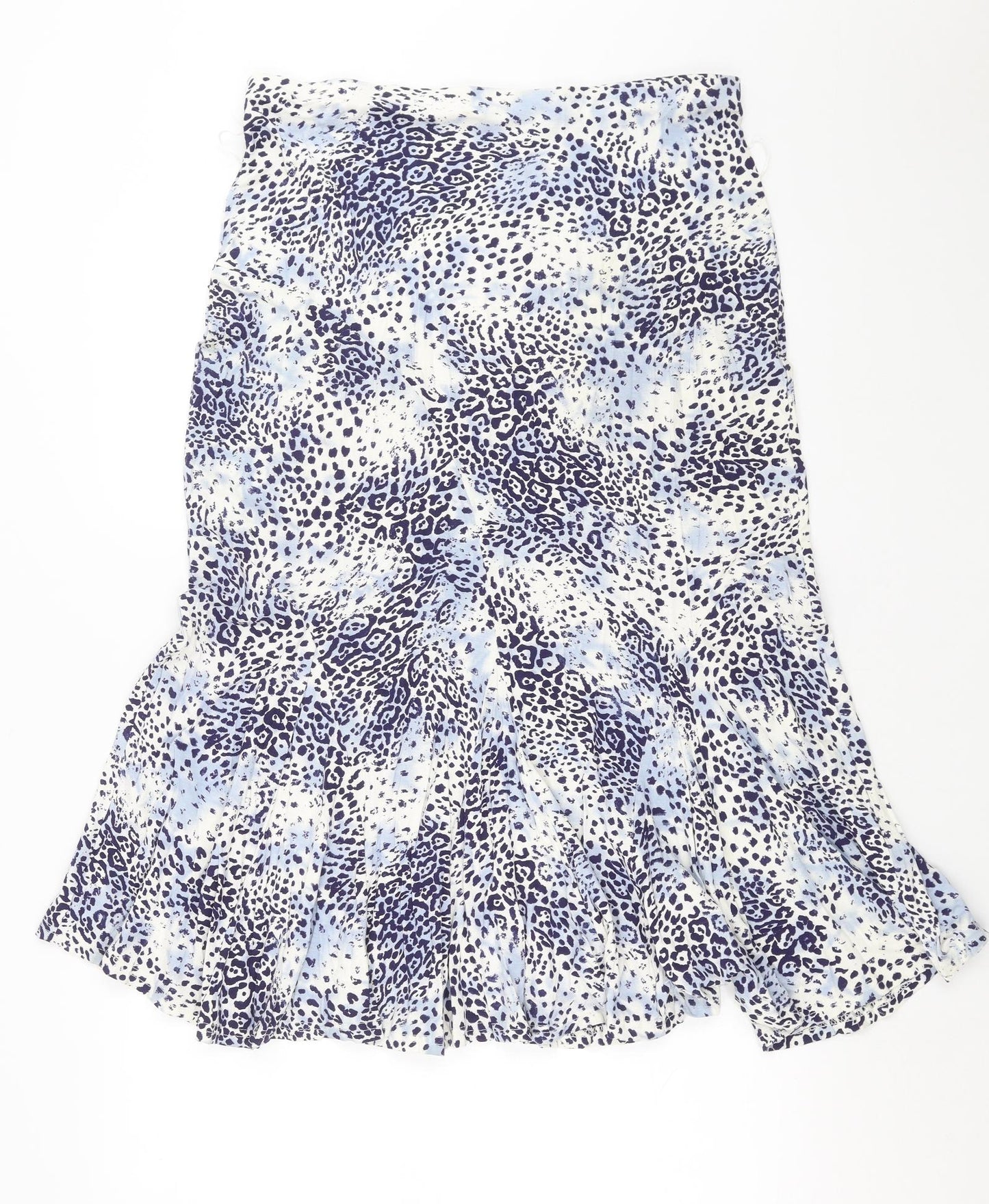 Soon Womens Blue Animal Print  Trumpet Skirt Size 14