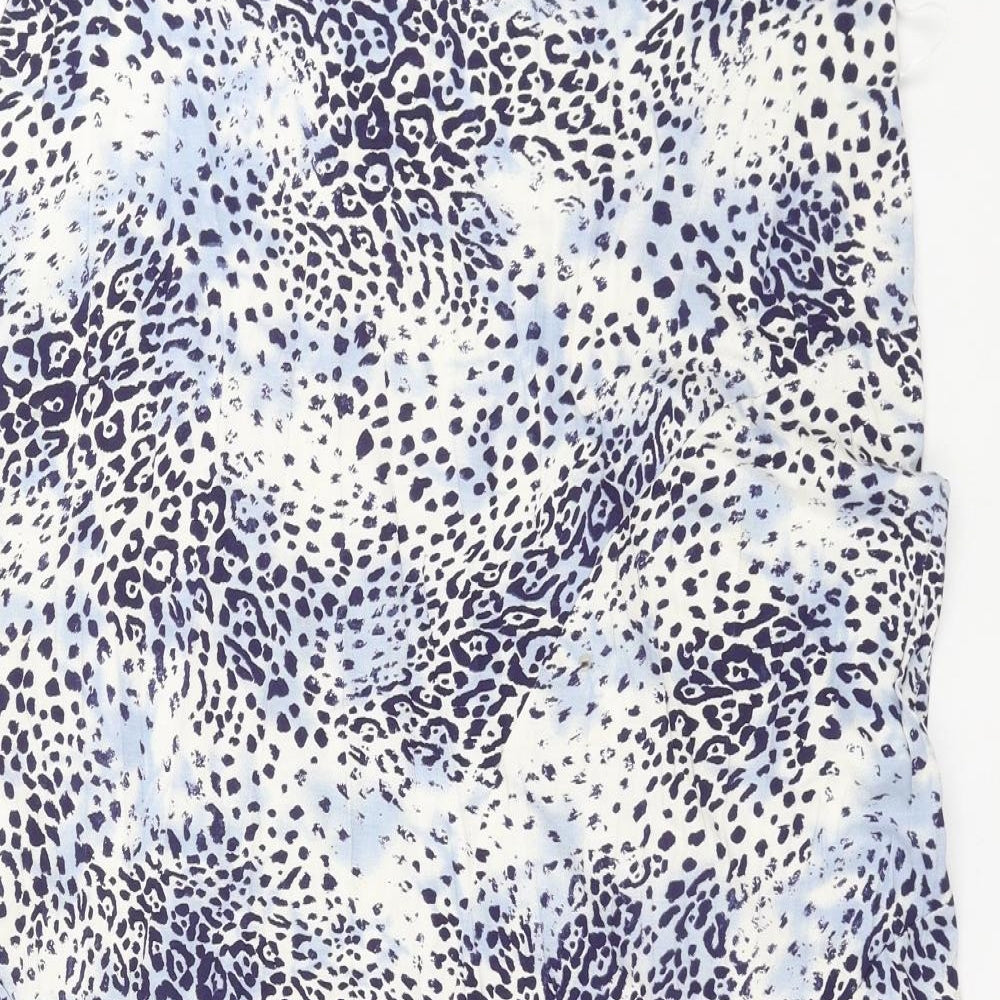 Soon Womens Blue Animal Print  Trumpet Skirt Size 14
