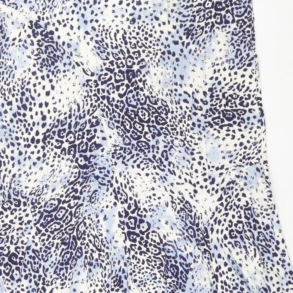 Soon Womens Blue Animal Print  Trumpet Skirt Size 14