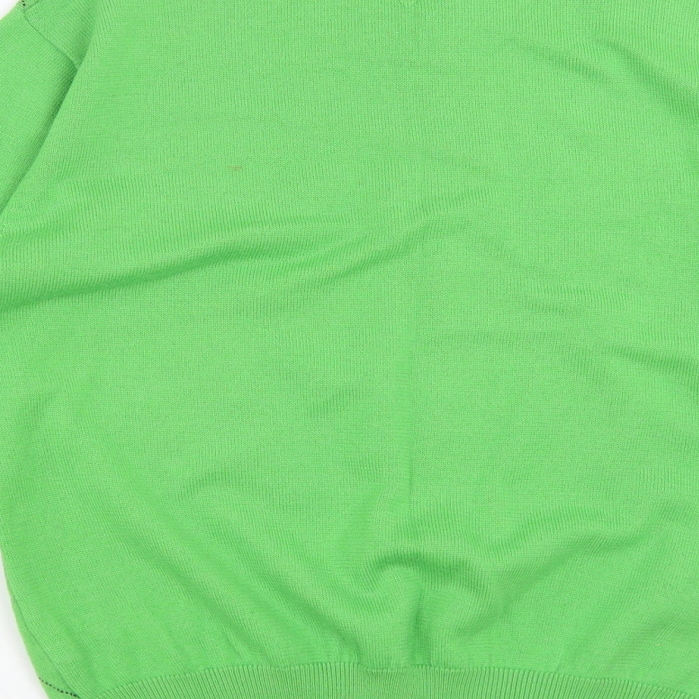 Tommy Hilfiger Mens Green Argyle/Diamond Knit Pullover Jumper Size M  - Golf