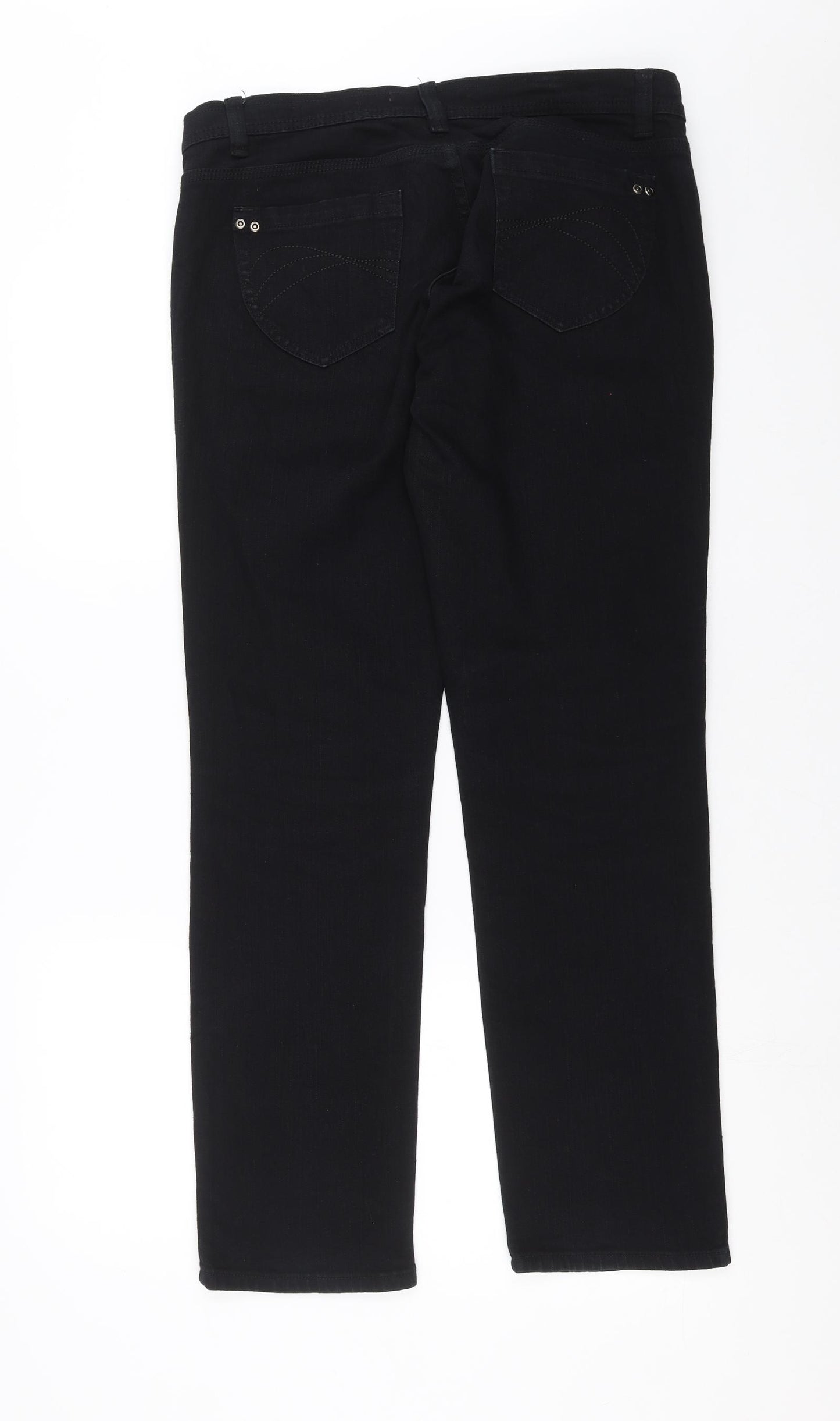 Disco Womens Black  Denim Skinny Jeans Size 14 L29 in