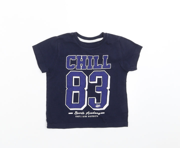 Primark Boys Blue   Basic T-Shirt Size 18-24 Months  - Chill