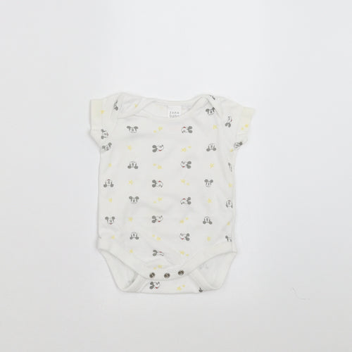 Zara Baby Baby White   Babygrow One-Piece Size 0-3 Months  - Mickey mouse