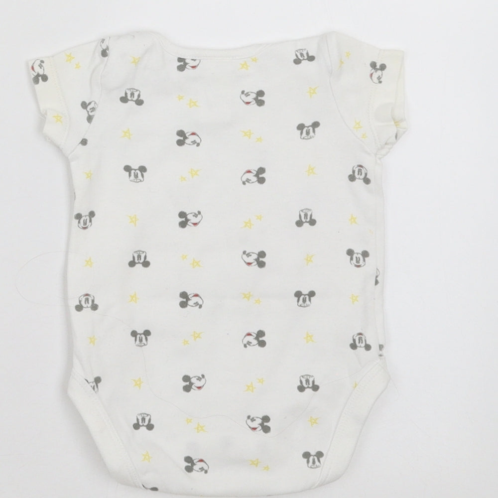 Zara Baby Baby White   Babygrow One-Piece Size 0-3 Months  - Mickey mouse