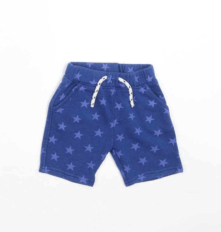 Primark Boys Blue Geometric Trousers Size 12-18 Months - star pattern shorts