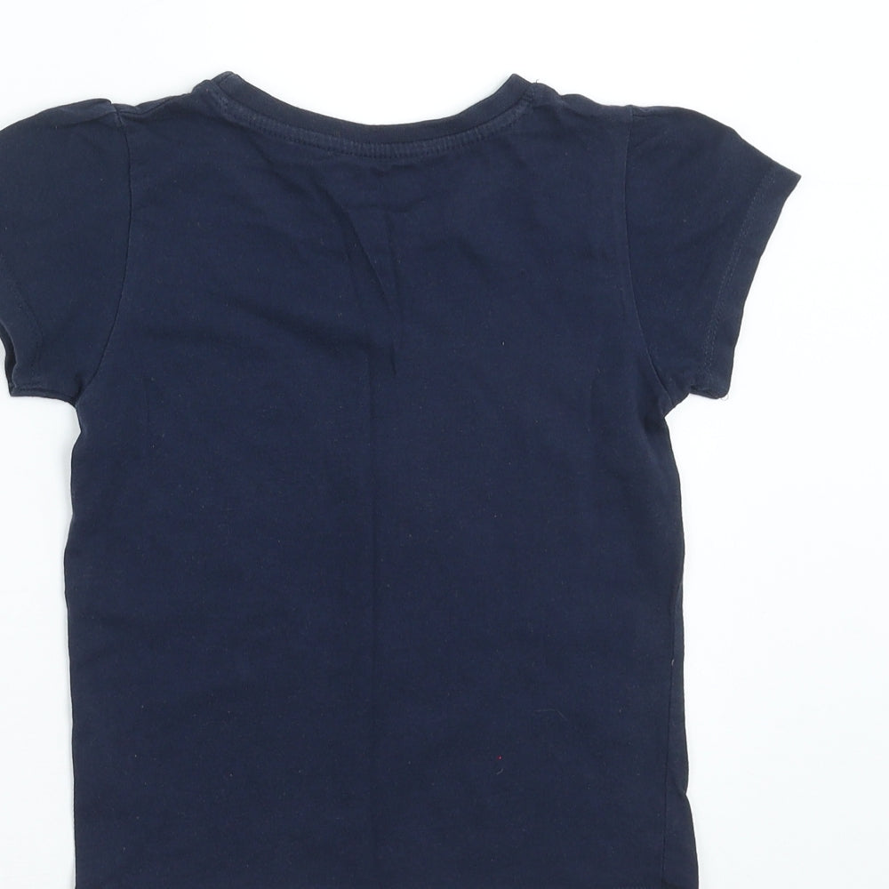 Young Dimension Girls Blue   Basic T-Shirt Size 6-7 Years  - love