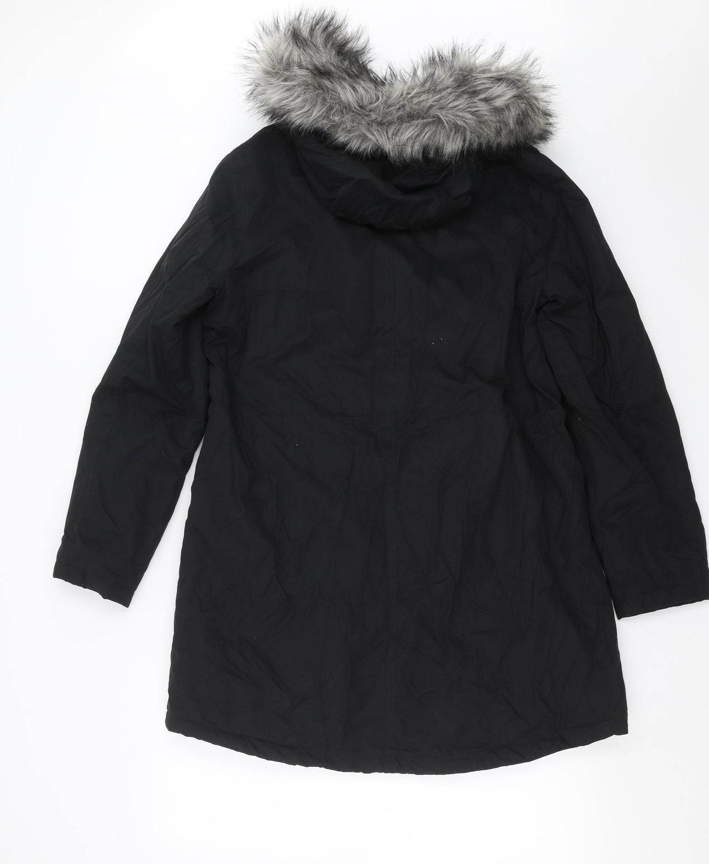 Primark Womens Black   Parka Coat Size 14