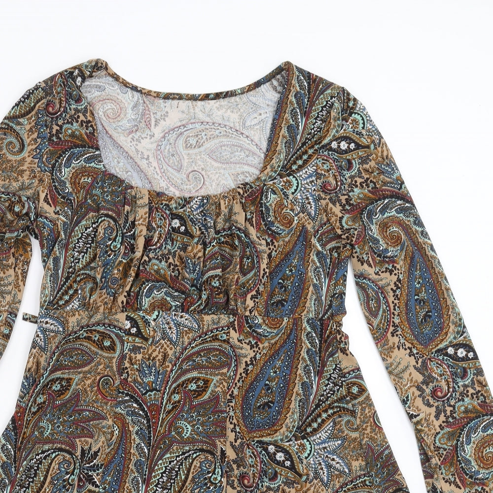 Preworn Womens Multicoloured Paisley  Fit & Flare  Size M