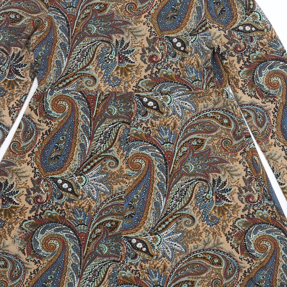 Preworn Womens Multicoloured Paisley  Fit & Flare  Size M