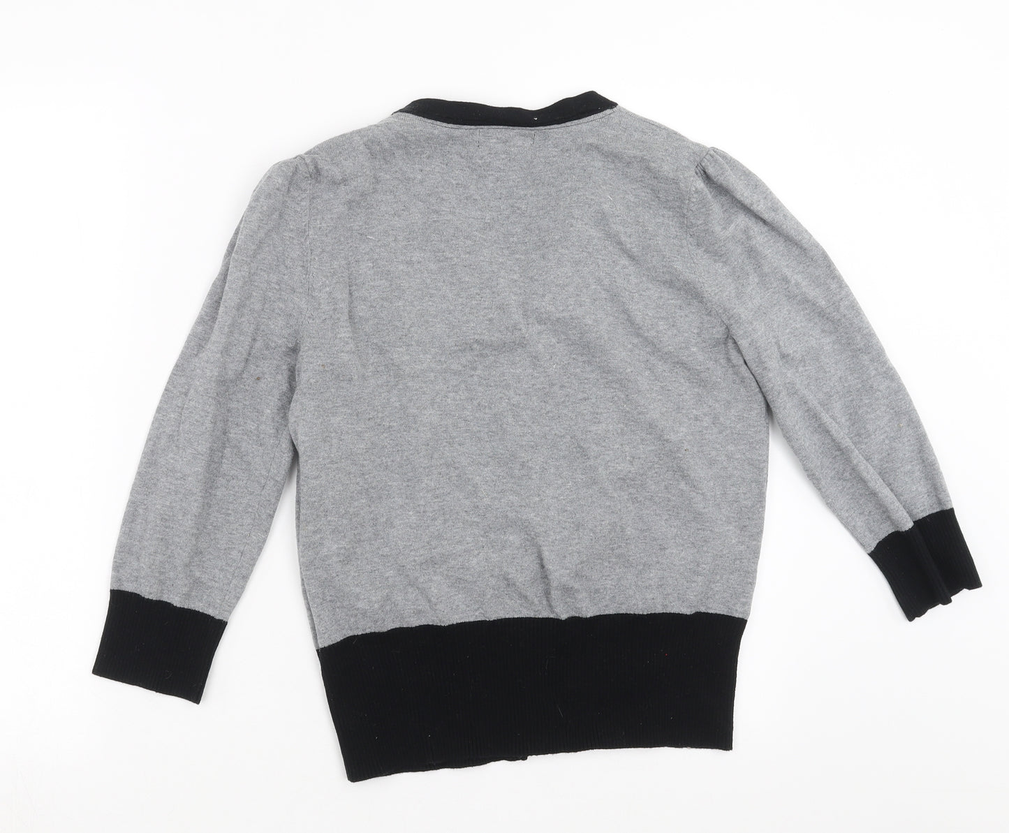 Debenhams Womens Grey  Knit Cardigan Jumper Size 14