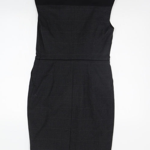 NEXT Womens Grey Check  A-Line  Size 10