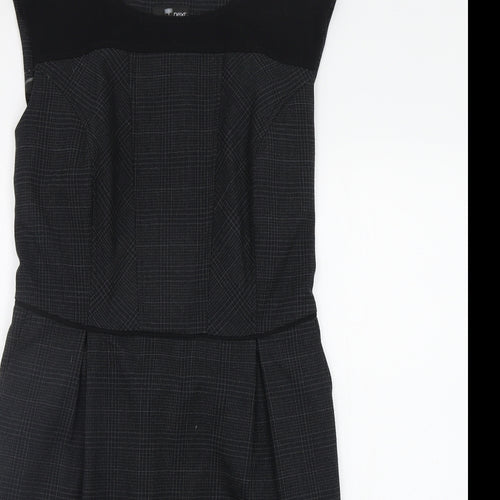 NEXT Womens Grey Check  A-Line  Size 10