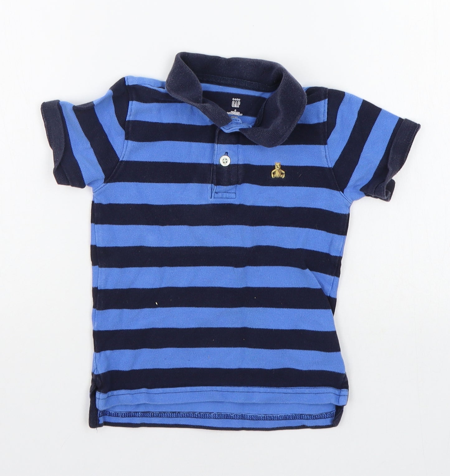 Gap Boys Blue Striped  Basic Polo Size 4 Years