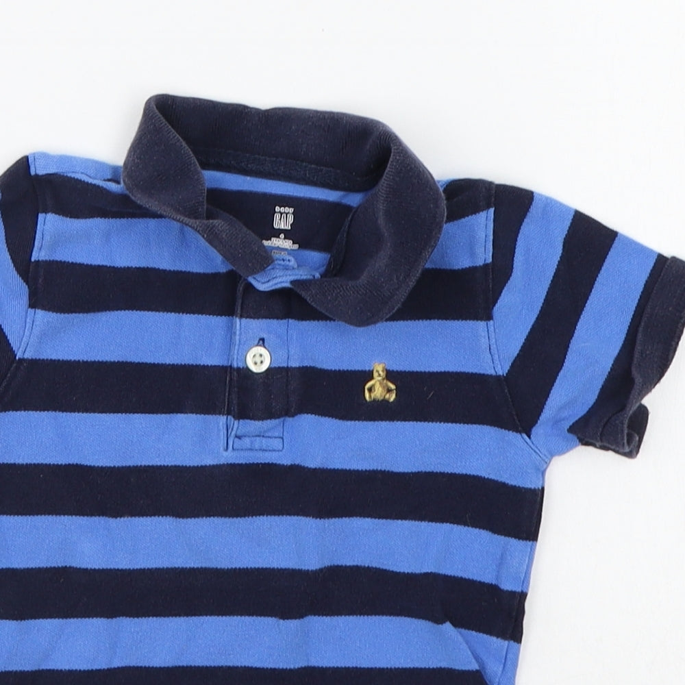Gap Boys Blue Striped  Basic Polo Size 4 Years