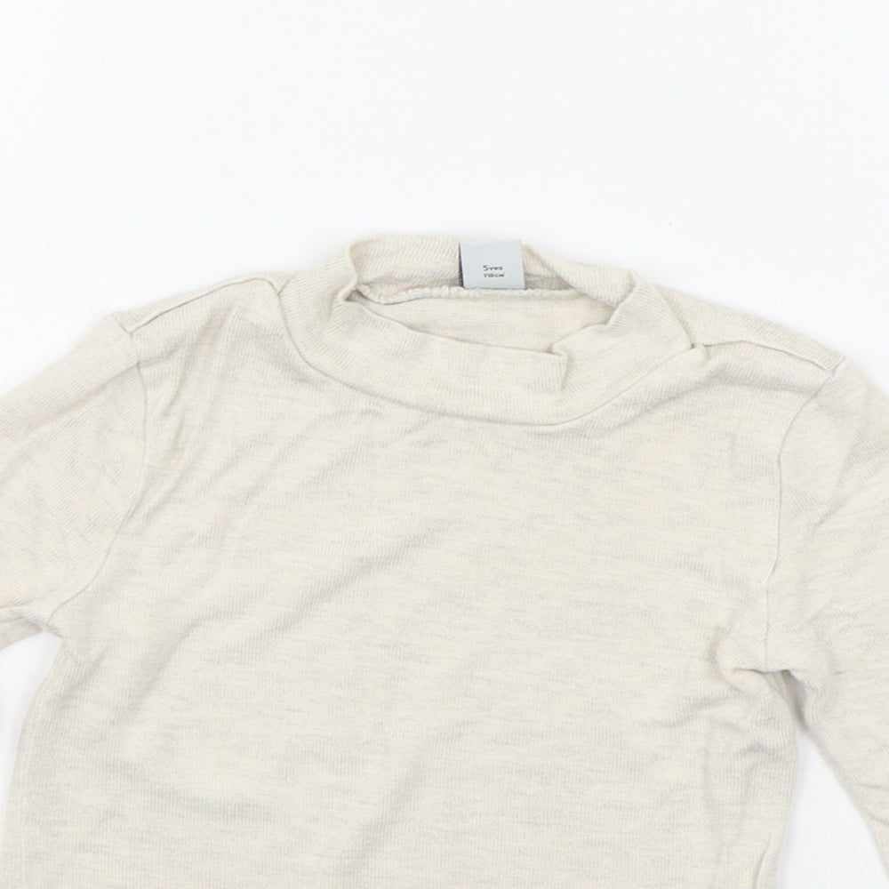 TU Boys Beige   Basic T-Shirt Size 5 Years