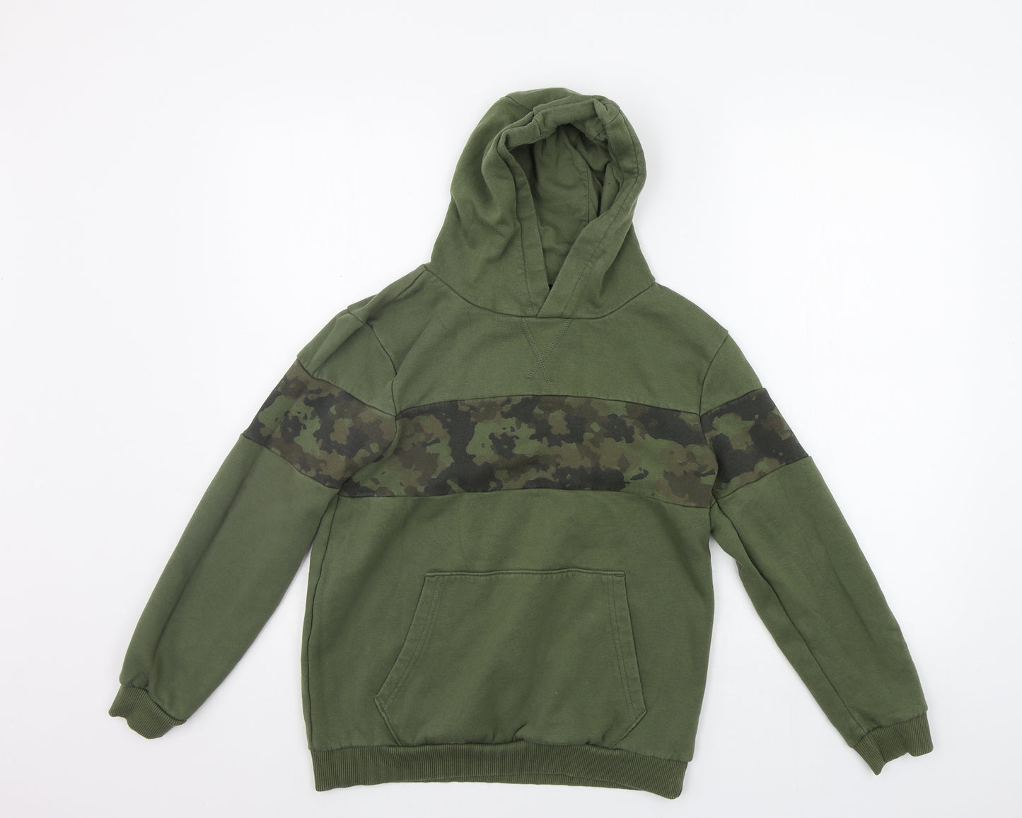 George Boys Green Geometric  Pullover Hoodie Size 12-13 Years