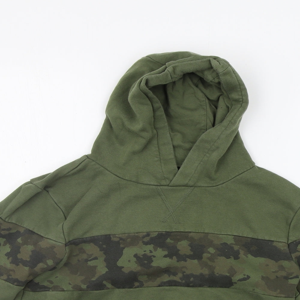 George Boys Green Geometric  Pullover Hoodie Size 12-13 Years