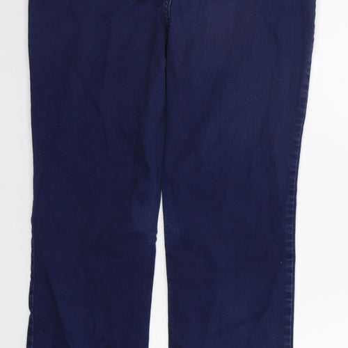 Marks and Spencer Womens Blue   Straight Jeans Size 14 L27 in