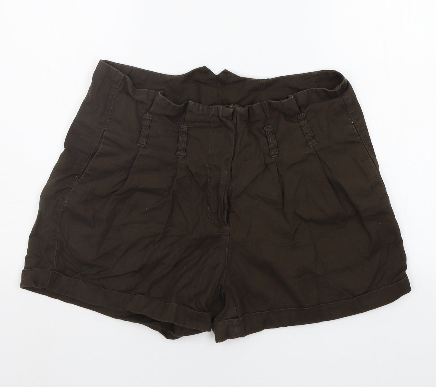Kangol Womens Brown   Cut-Off Shorts Size 14
