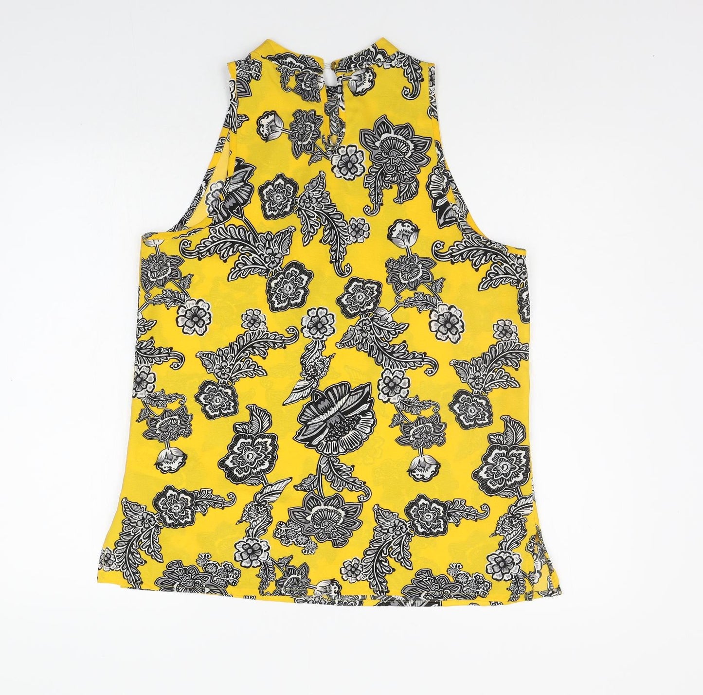 Peacocks Womens Yellow Floral  Basic Blouse Size 12