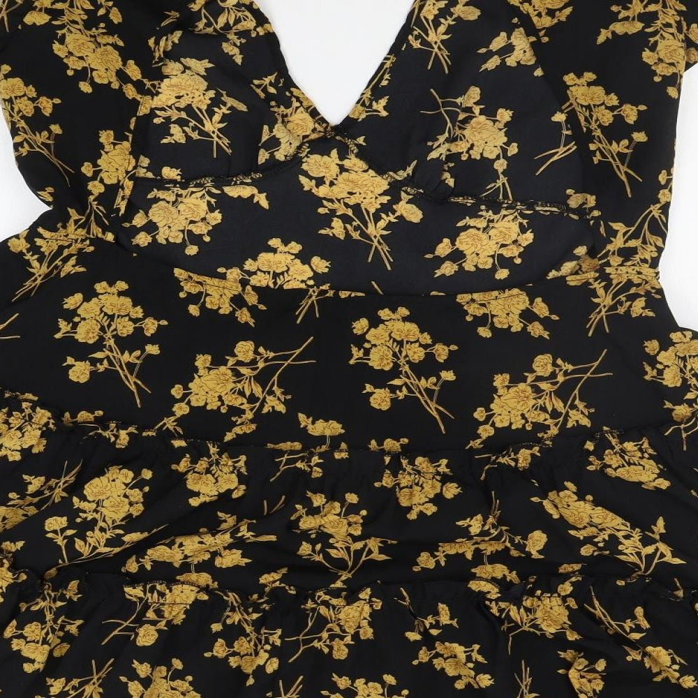 SheIn Womens Black Geometric  A-Line  Size M