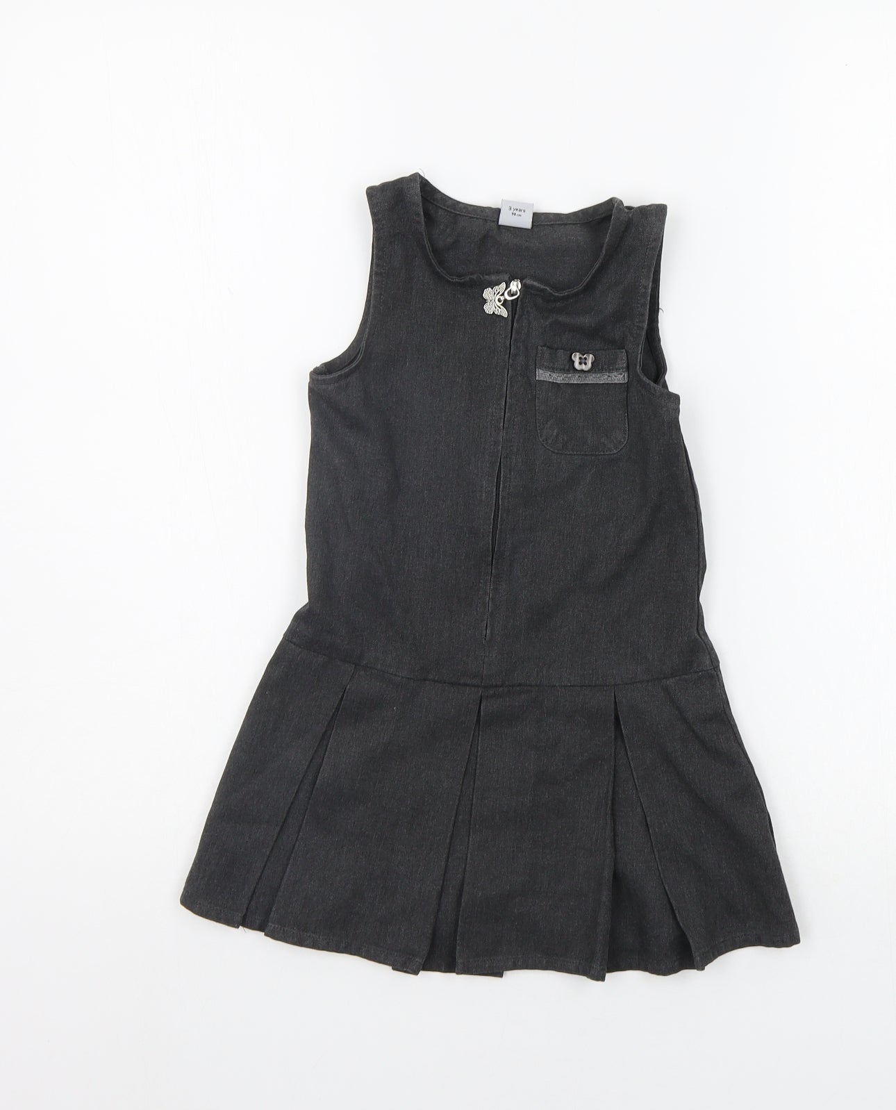 TU Girls Grey   A-Line  Size 3 Years