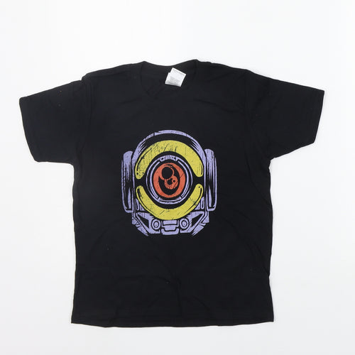 Gildan Girls Black   Basic T-Shirt Size S