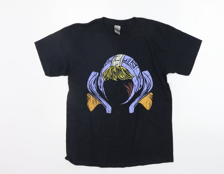 Gildan Womens Blue   Basic T-Shirt Size L