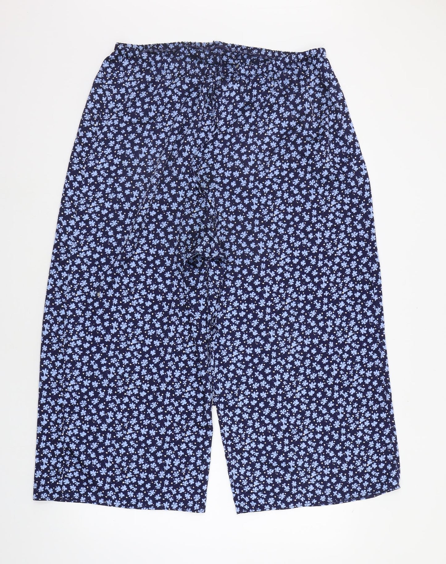 George Womens Blue Floral  Trousers  Size 16 L22 in