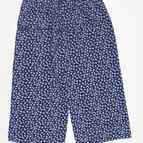 George Womens Blue Floral  Trousers  Size 16 L22 in
