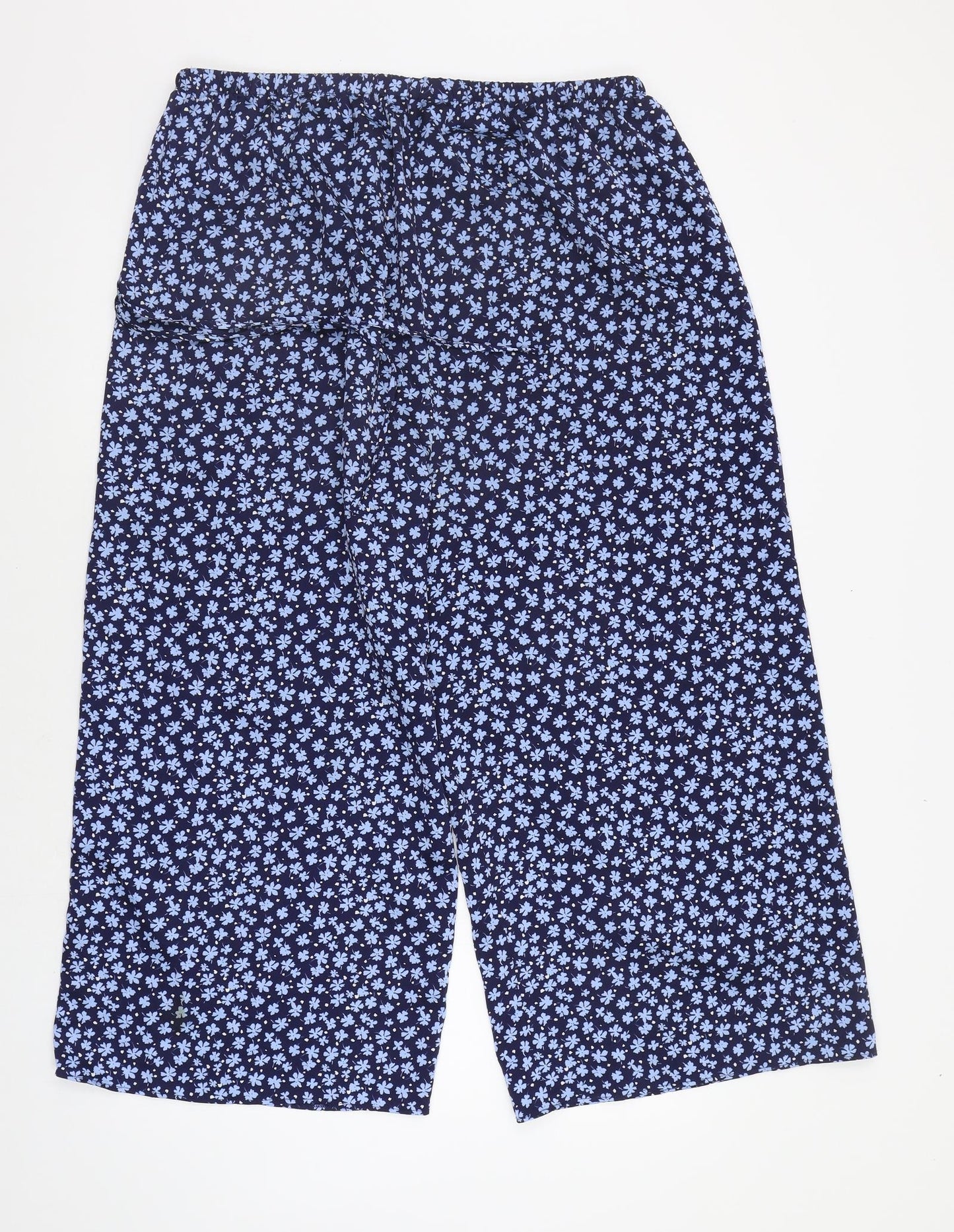 George Womens Blue Floral  Trousers  Size 16 L22 in