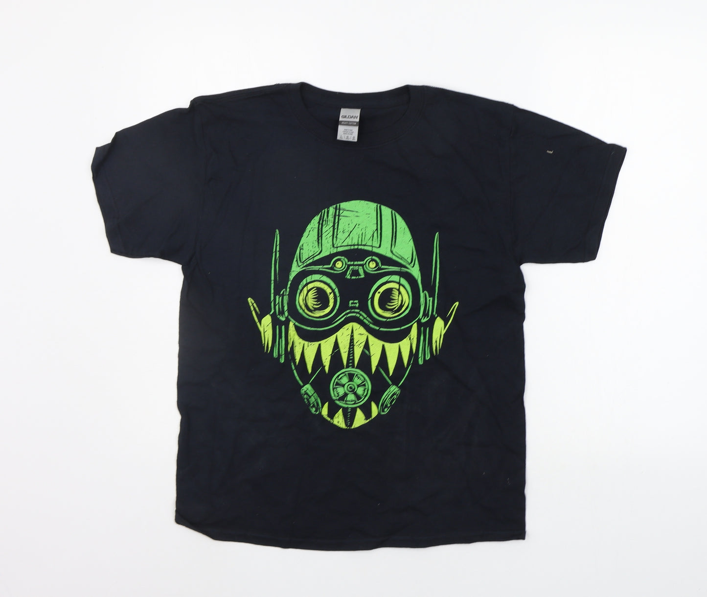 Gildan Boys Black   Basic T-Shirt Size L