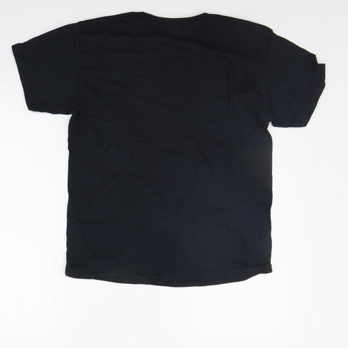Gildan Boys Black   Basic T-Shirt Size L