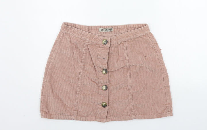 deniem co Womens Beige A-Line Skirt Size 12
