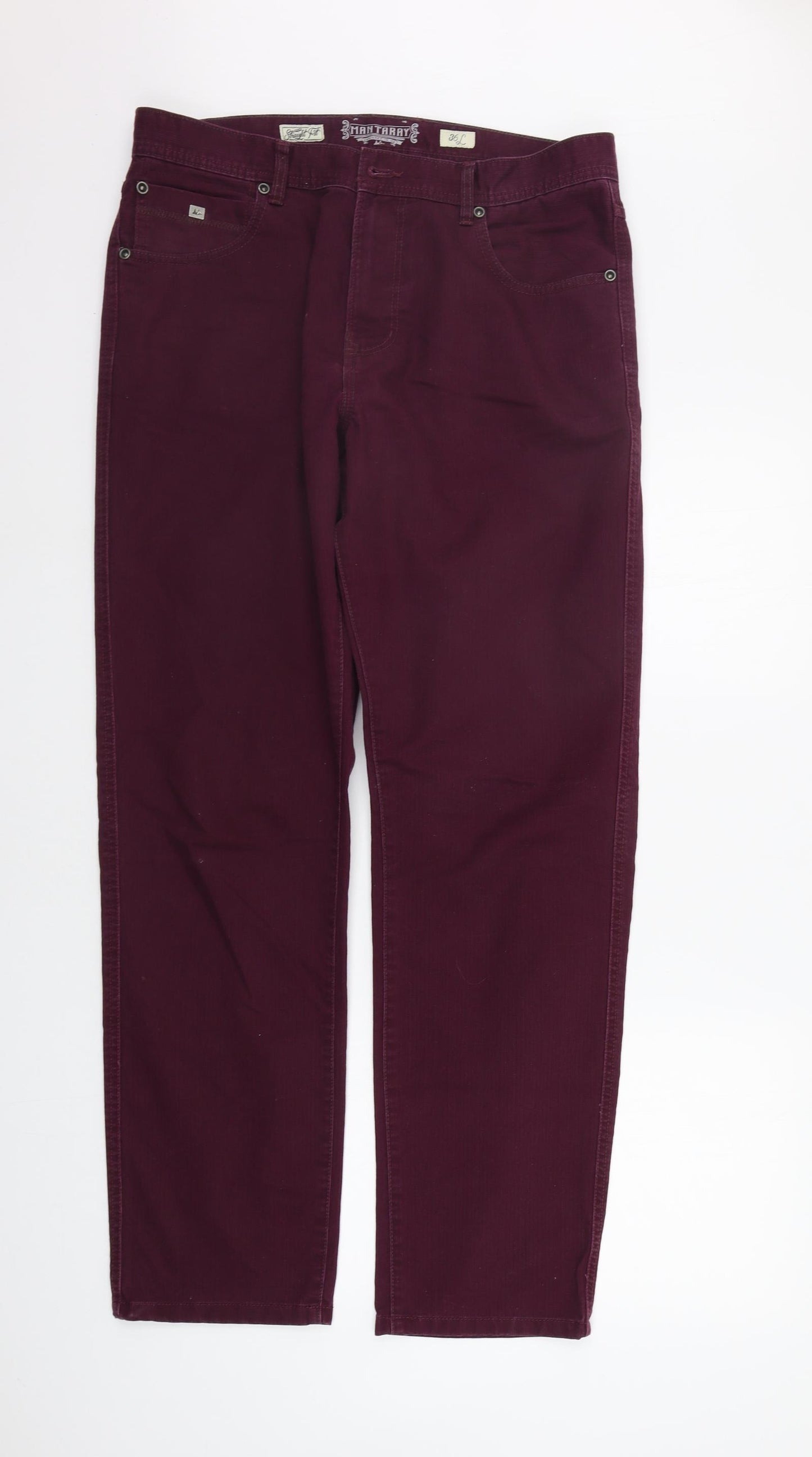 MANTARY  Womens Purple   Straight Jeans Size 36 in L30 in