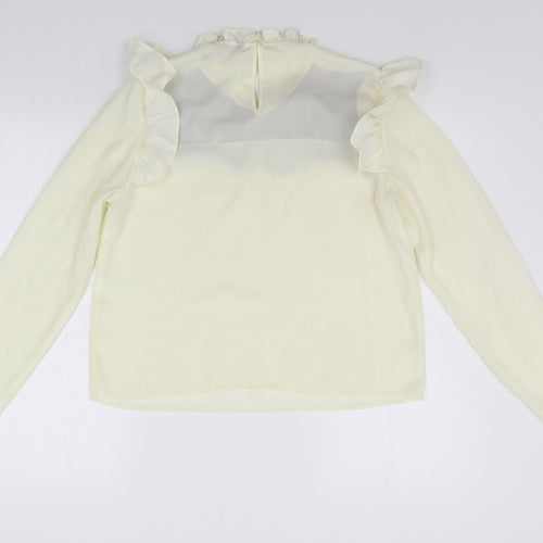 Zara Womens Yellow Geometric  Basic Blouse Size S