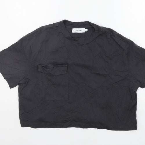 Preworn Womens Grey   Basic T-Shirt Size 8